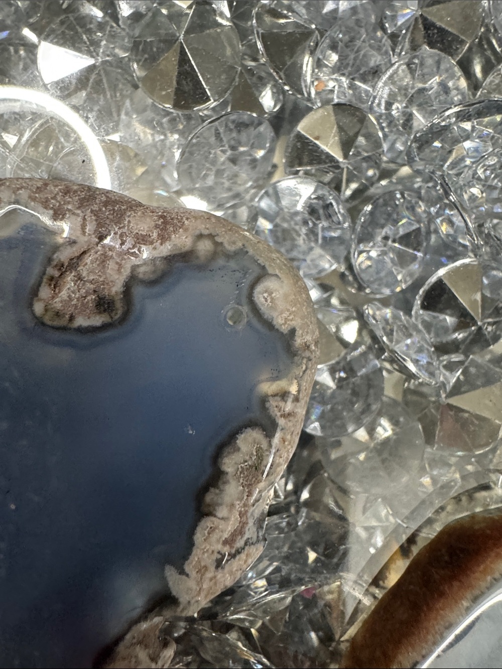 Blue and Amber Agate Slices Set - Picture 7 of 10